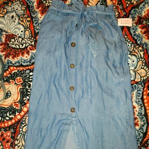 Long Blue Vintage Skirt